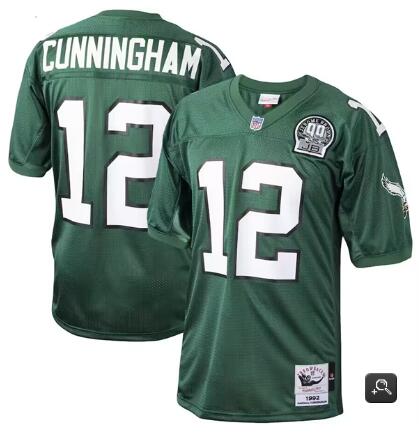Men's Philadelphia Eagles Active Player Custom Kelly Green Mitchell & Ness 1992 Throwback Stitched Football Jersey